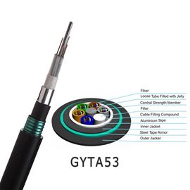 गुणवत्ता  96core GYTA53 Loose Tube Stranding Direct Burial Double Armored Outdoor Fiber Optic Cable कारखाना