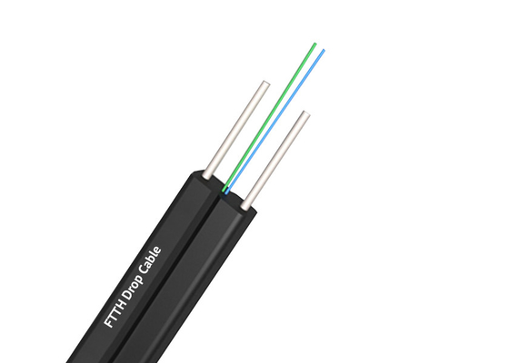 बढ़ी हुई स्थायित्व के लिए स्टील केंद्रीय शक्ति सदस्य के साथ FTTH ड्रॉप केबल