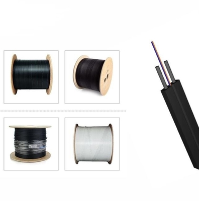 2/ 4 कोर FTTH LSZH फाइबर ऑप्टिक केबल इंडोर सिंगलमोड ड्रॉप केबल