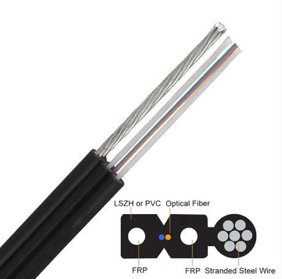 ऑप्टिकल फाइबर हवाई ऑप्टिकल केबल स्टील प्रबलित FTTX FTTH FTTR ड्रॉप फाइबर केबल