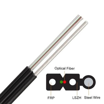 ऑप्टिकल फाइबर हवाई ऑप्टिकल केबल स्टील प्रबलित FTTX FTTH FTTR ड्रॉप फाइबर केबल