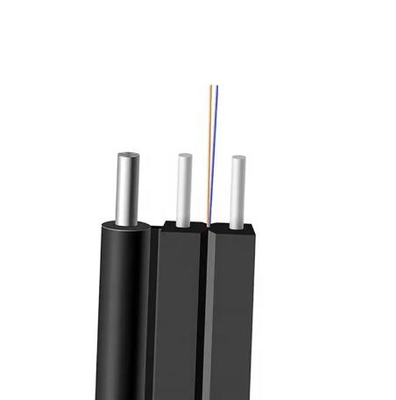 स्व-समर्थन 2 कोर FTTH इनडोर आउटडोर फाइबर ऑप्टिक ड्रॉप केबल