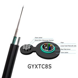 GYXTC8S सेल्फ-सपोर्ट आउटडोर आर्मर्ड फाइबर ऑप्टिक केबल 12 कोर फिगर 8 टाइप डक्ट या एरियल के लिए