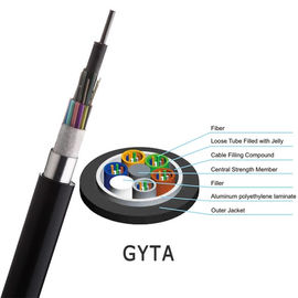 GYTA/GYTA53 सिंगल मॉडल के साथ स्ट्रैंडेड आउटडोर फाइबर ऑप्टिक केबल स्टील वायर मेटैलिक मजबूत सदस्य