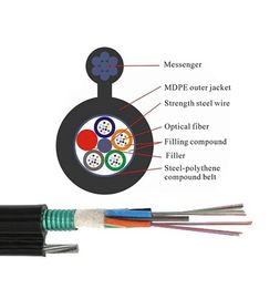 12 24 72 96 कोर FIG8 एरियल GYTC8S लूज ट्यूब स्ट्रैंडेड फाइबर ऑप्टिकल केबल