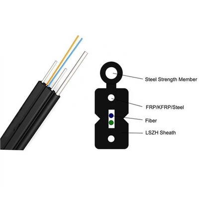 सेल्फ सपोर्टिंग FTTH ड्रॉप केबल 1300 - 1324nm जीरो डिस्पर्शन वेवलेंथ GJYXCH/GJYXFCH